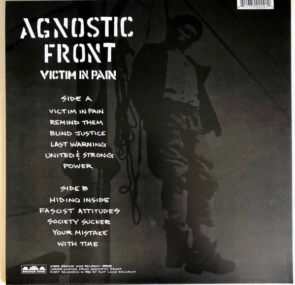 AGNOSTIC FRONT - "Victim In Pain" LP (Yellow Vinyl)
