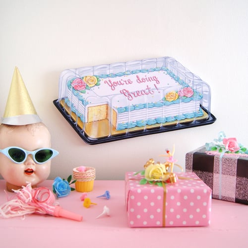 Image of Grocery store sheet cake plaque 
