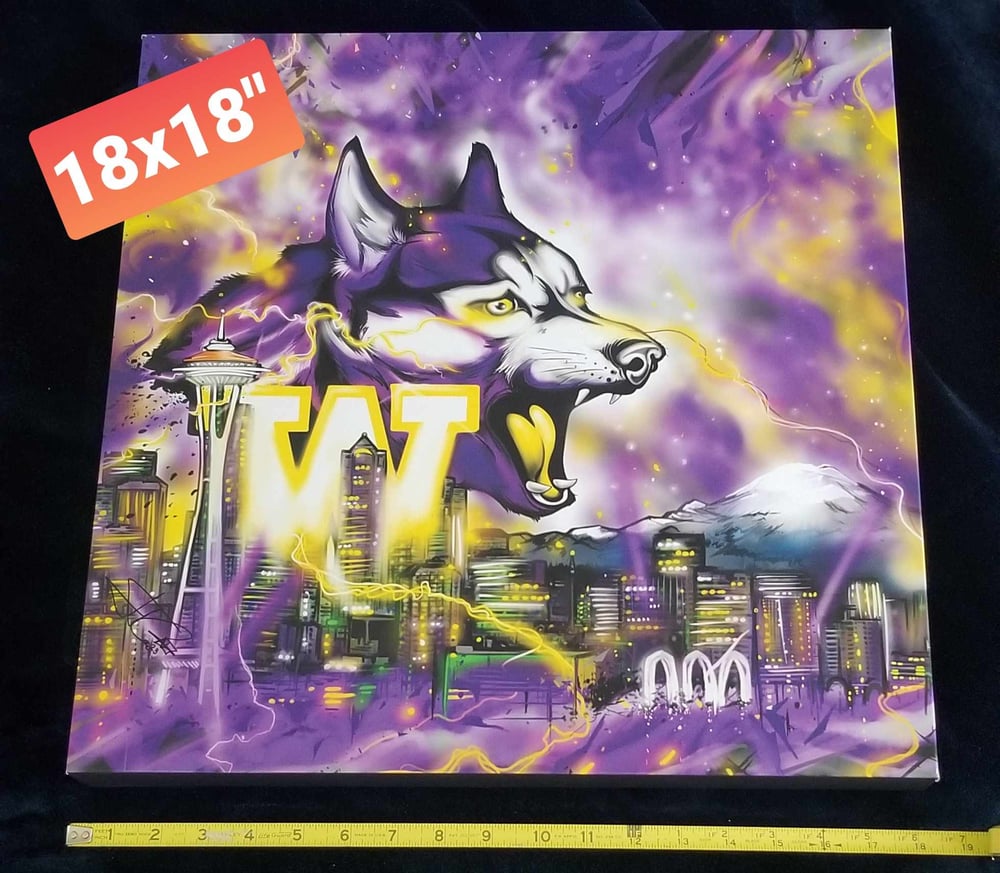 "Go Dawgz Take the Town" 18x18" Gallery Canvas