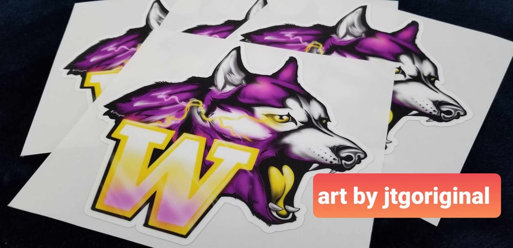 "Go Dawgz" 6" waterproof stickers