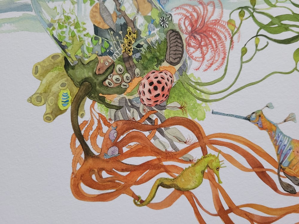 Image of Bottle Adrift. Giclee fine art print.