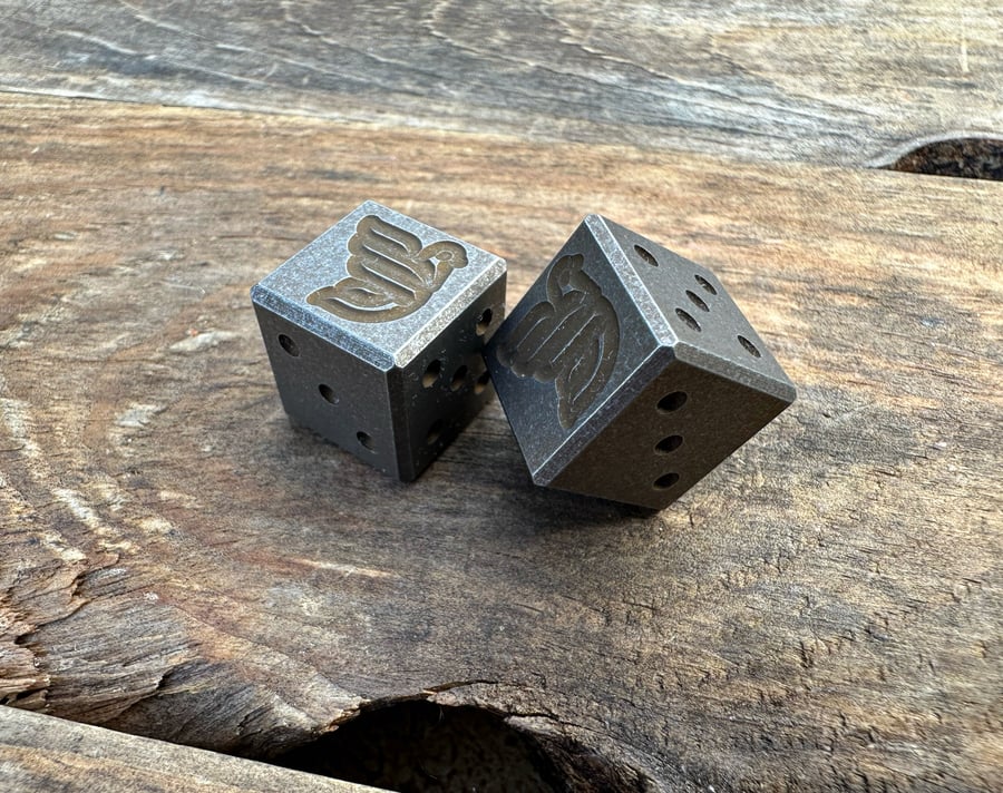 Image of *1 Per Person* Hundred Dollar Titanium Dice