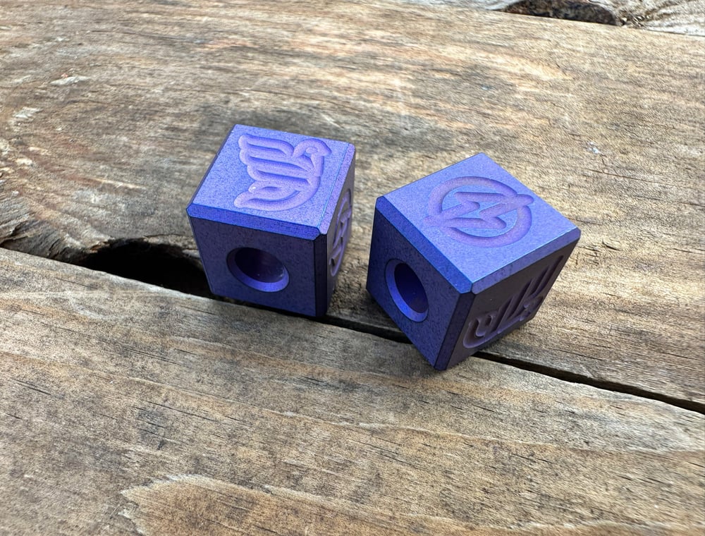 Image of *1 Per Person* Purple and Blue Titanium Bolts & Pigeons