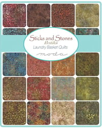 Image 1 of Layer Cake of Sticks and Stones Batiks by Laundry Basket Quilts