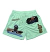 Fm Doe Bison Mesh Shorts (Mint Green)