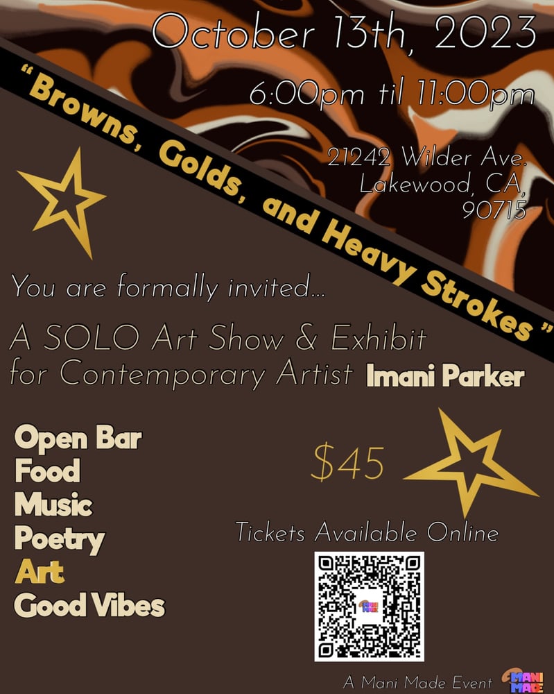 Image of “Browns, Golds, & Heavy Strokes” Solo Art Show