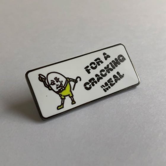 Image of Mr Egg Cracking Meal Pin Badge