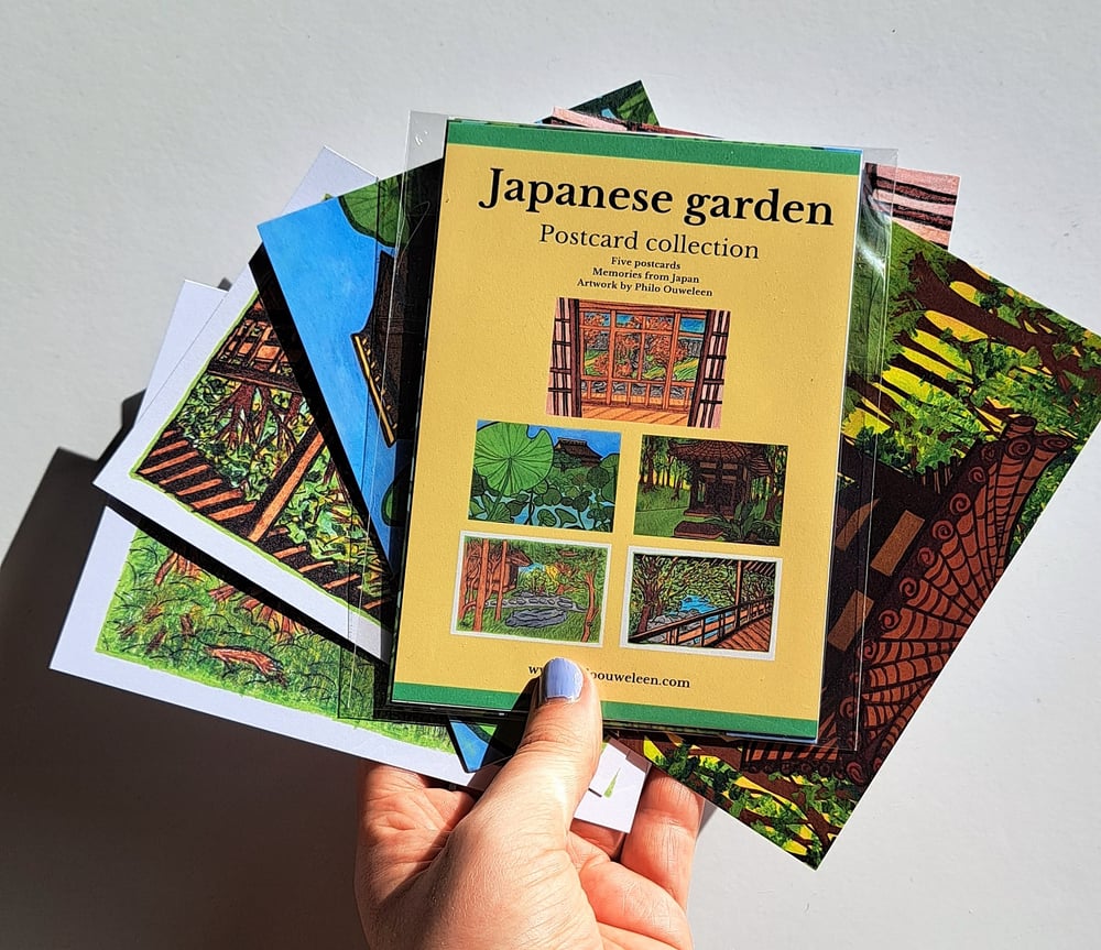 Japanese garden - Postcard collection 