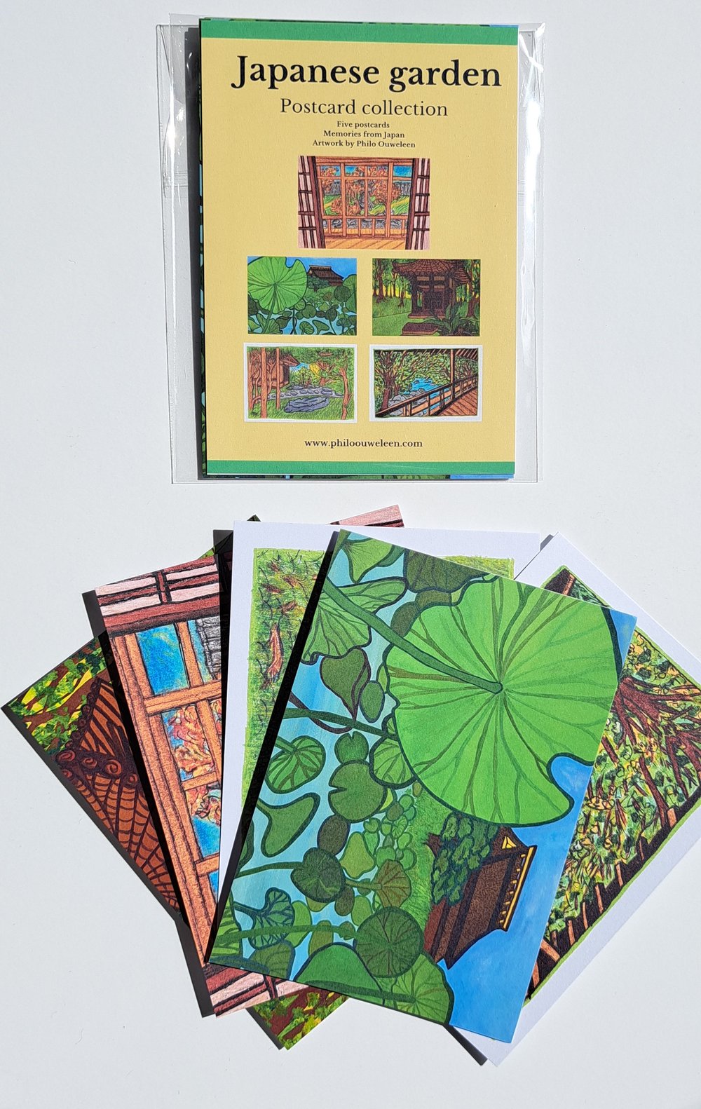 Japanese garden - Postcard collection 