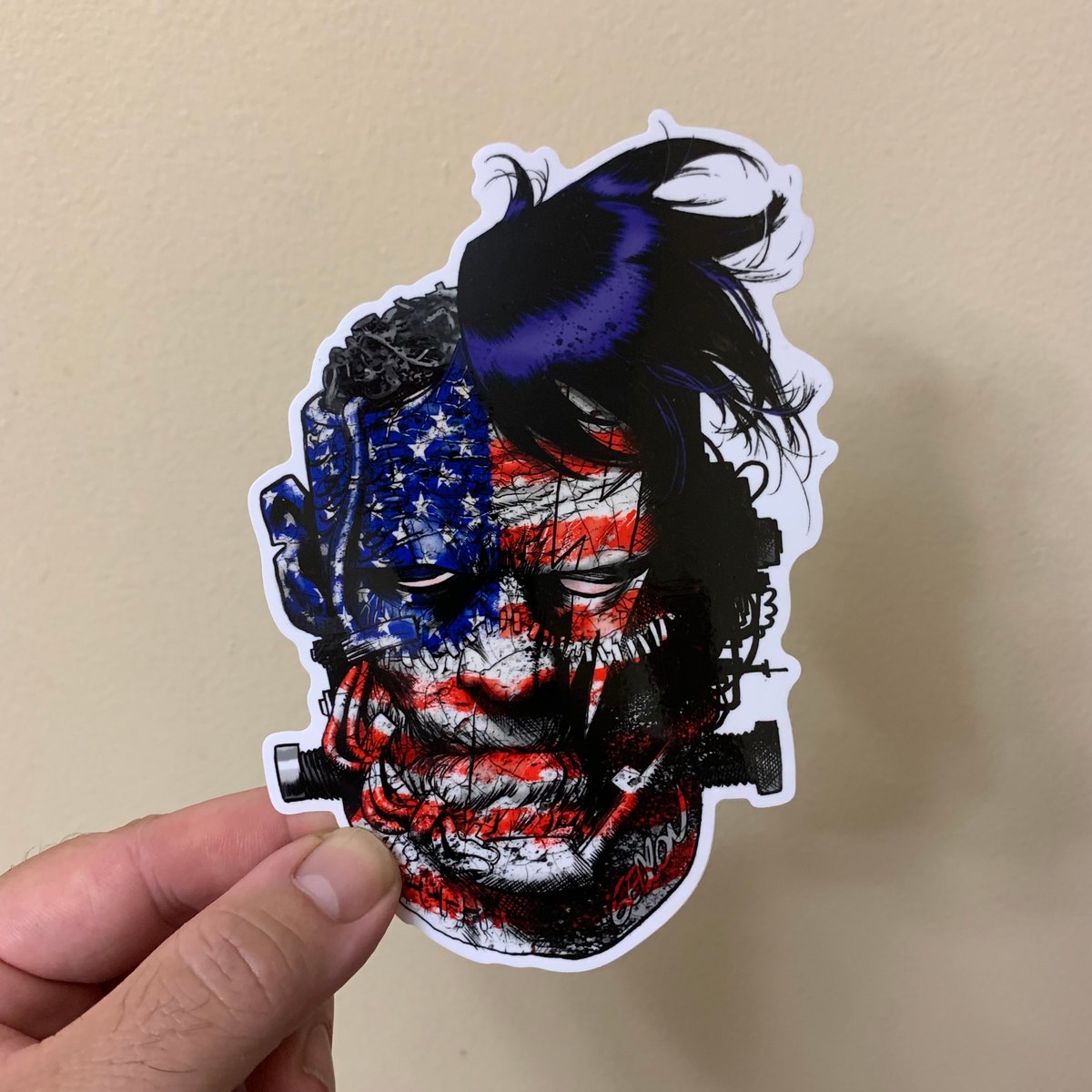 Style Over Substance — American Monster (Sticker) by Juan Gedeon