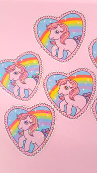 Image 3 of MLP Heart Glitter Sticker