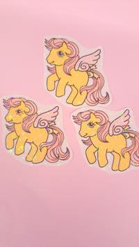 Image 1 of MLP Yellow Pony Glitter Sticker