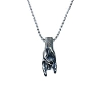 Image 1 of Sign of the Horns necklace in sterling + steel (limited edition)