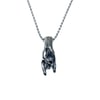 Sign of the Horns necklace in sterling + steel (limited edition)