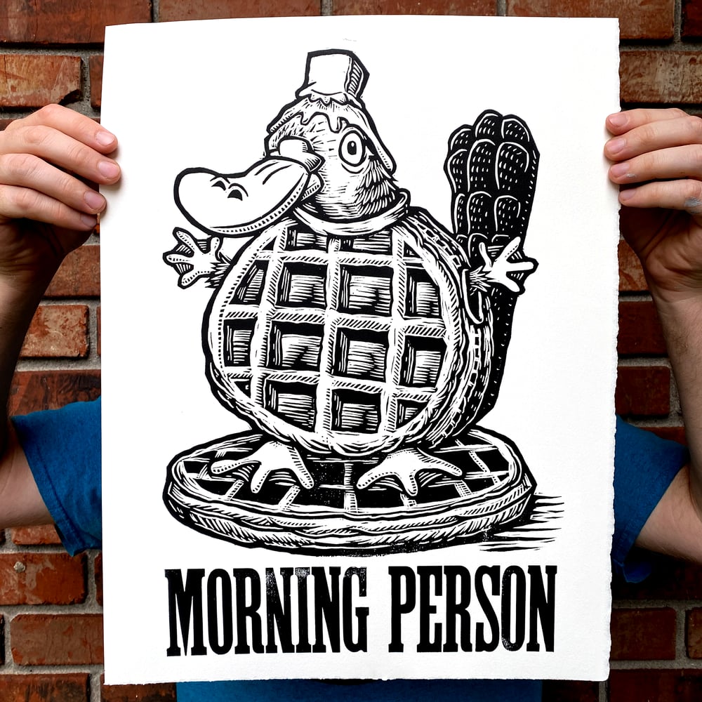 Platypus Waffle Morning Person Print