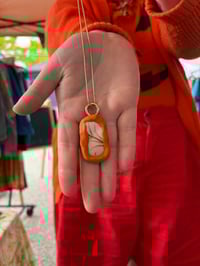 orange leaf necklace 