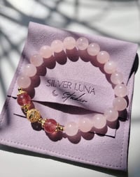 Image 1 of rose quartz bracelet 怦然心动马粉手链