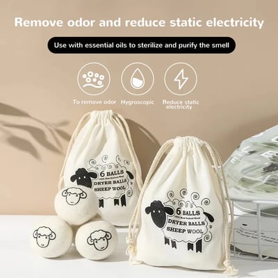 Image of UltraDry™️ Hot Wool Dryer Balls - Reusable & Quick Drying!