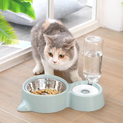 Image of WhiskerWare™ Cat Bowl - Purr-fect Feeding Solution! 🐾🍽️