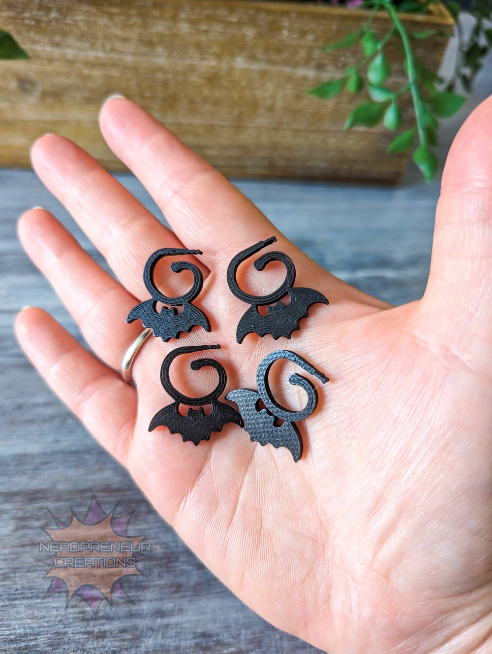 Image of 12 Pack Bat Stitch Markers - 3D Printed