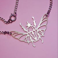 Image 2 of Beetle Necklace - Old School Tattoo Inspired - Stainless Steel Necklace