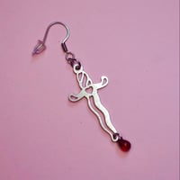 Image 2 of Dagger Earring (1) - Old School Tattoo Inspired - Stainless Steel Earring