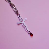 Image 2 of Dagger Necklace - Old School Tattoo Inspired - Stainless Steel Necklace