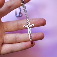 Image 3 of Dagger Necklace - Old School Tattoo Inspired - Stainless Steel Necklace