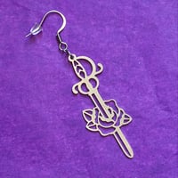 Image 1 of Sword Earring (1) - Old School Tattoo Inspired - Stainless Steel Earring