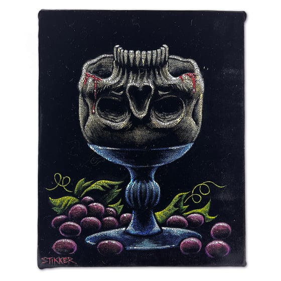 Image of VELVET CHALICE - BLACK VELVET PAINTING