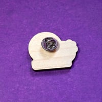 Image 5 of Sorry, I’m an Artist - Pig with Overalls - Wooden Pin Badge