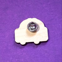 Image 5 of They/Them Pronouns Frog - Wooden Pin Badge