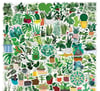 100pcs of Adorable Green Plant Stickers