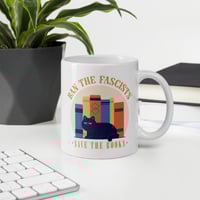 Image 2 of Ban The Fascists, Save The Books glossy double-sided ceramic mug