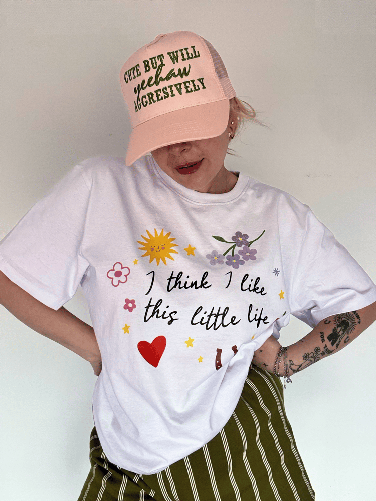 Image of Yeehaw aggressively embroidered trucker cap 