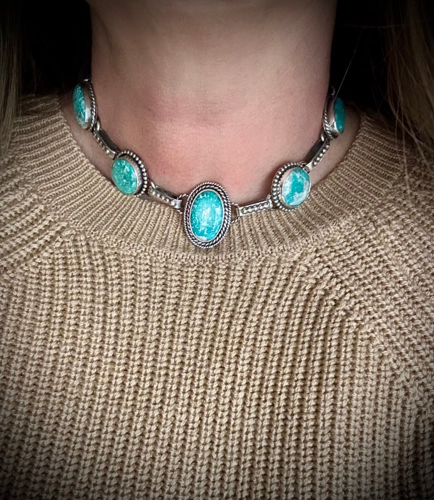 Image of White Water Turquoise Choker
