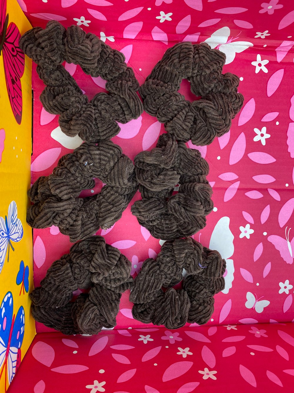 Brown Corduroy Scrunchie