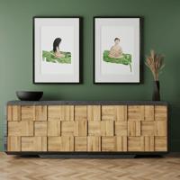 'Monstera Meditation' Print Companion Set 