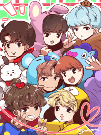 BTS BT21 Costumes Print