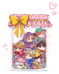 BTS Candy Jar Chibi Print