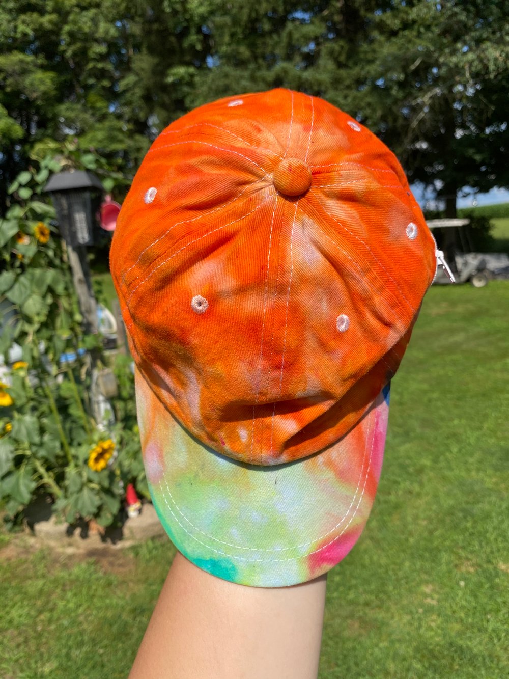 Tie Dye Cap with Side Pocket