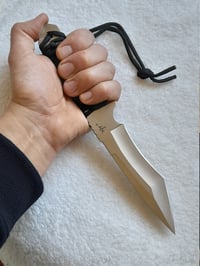 Image 2 of Outdoor Survival 250 mm Stainless Steel Fixed Knife with Nylon Sheath