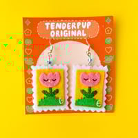 Image 1 of Tulip (Sunshine Yellow) Stamp Earrings