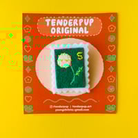 Image 1 of Dandylion (Green) Stamp Brooch