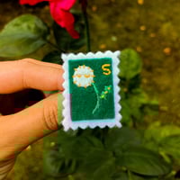 Image 2 of Dandylion (Green) Stamp Brooch