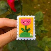 Image 2 of Tulip (Sunshine Yellow) Stamp Brooch