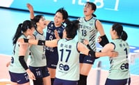 "Defending Champion" GS Caltex defeated Hyundai Engineering & Construction in the cup competition to