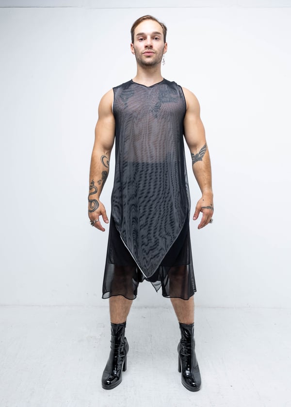 DOUBLE MESH SINGLE PEAK VEST