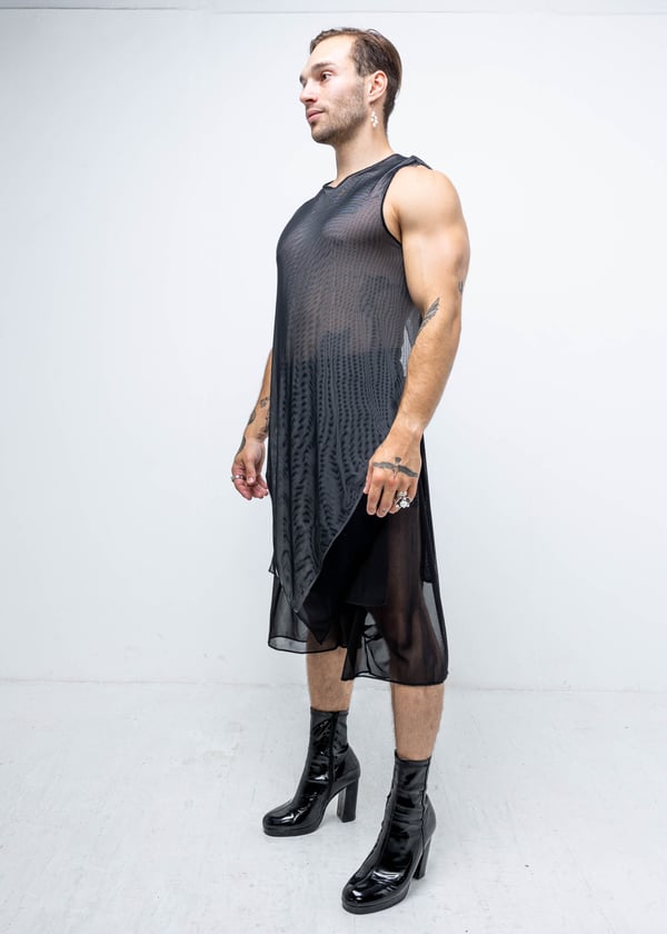 DOUBLE MESH SINGLE PEAK VEST