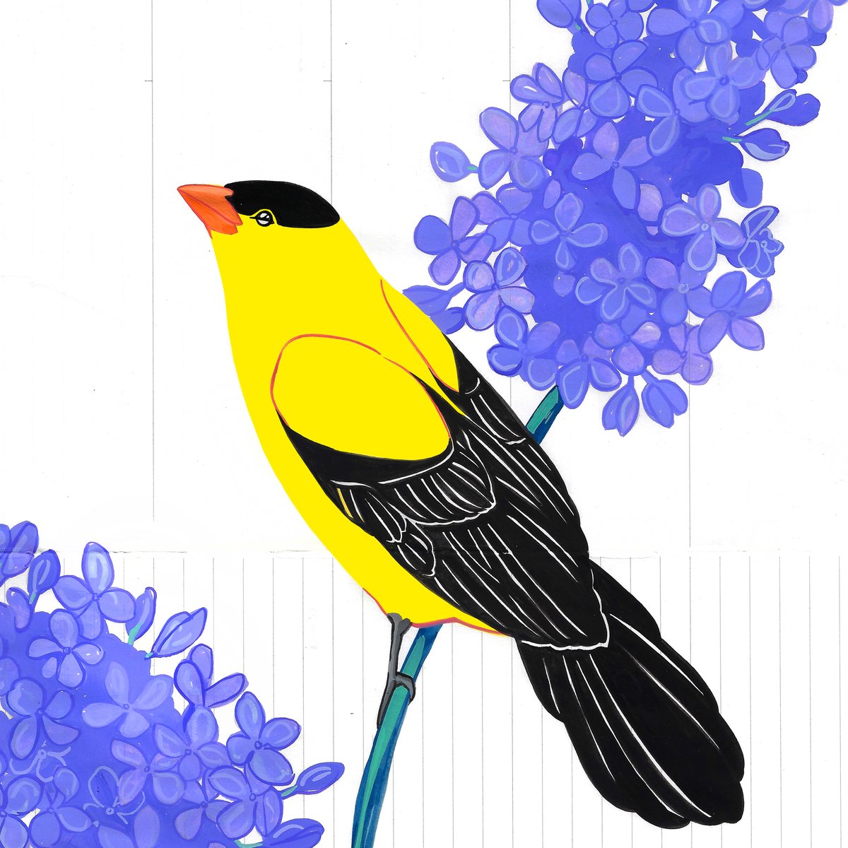 Image of American Goldfinch and Septre 
